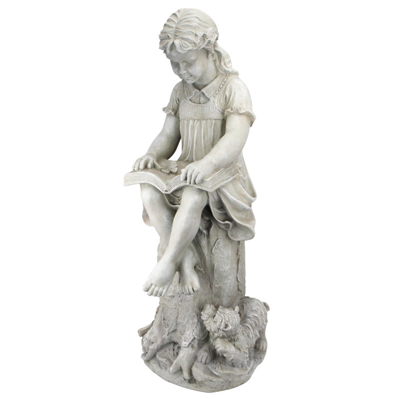 Statue de jardin lecture enfants Sierra