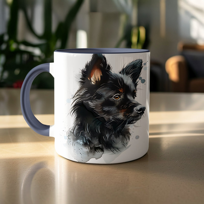 11oz Watercolour Doberman Puppy Design Coffee Mug, 2