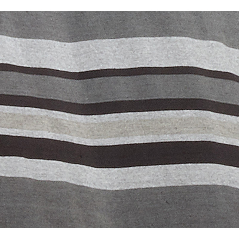 Black Cotton Rectangular Tablecloth with Striped Border