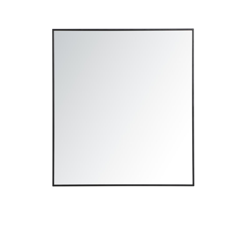 Sabine Metal Rectangle Wall Mirror, 40" x 36", Black