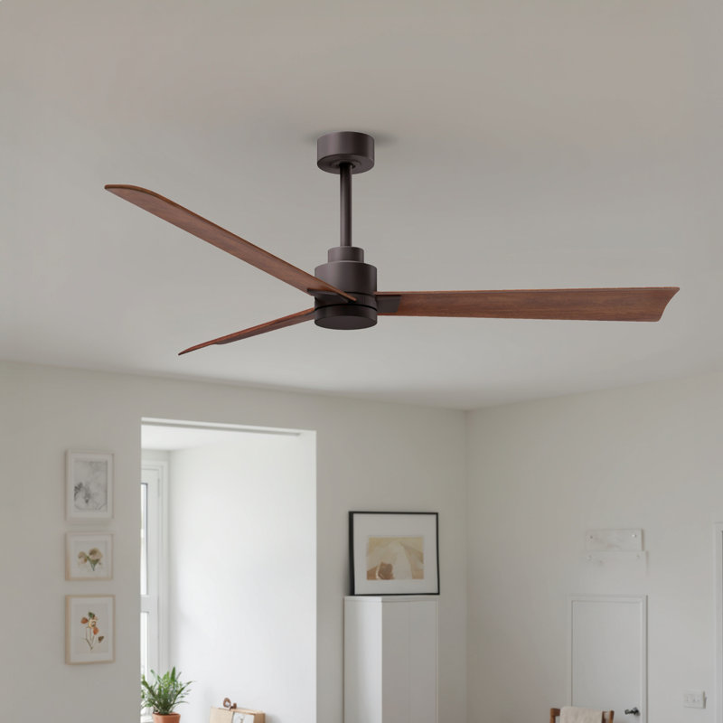Ventilateur de plafond Alessandra, Noyer, Bronze texturé