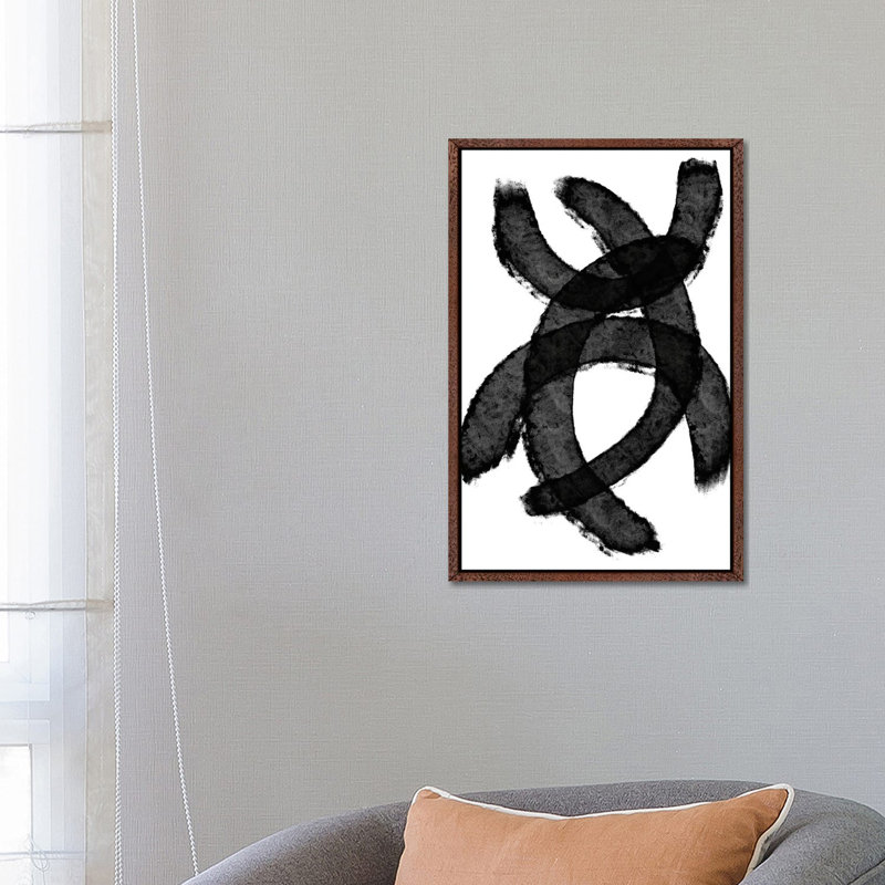 New Black - Print on Canvas, Classic Brown Wood Framed, 66.04 cm H x 45.72 cm W