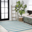 Tapis intérieur / extérieur à rayures larges deux tons Claren-69807440