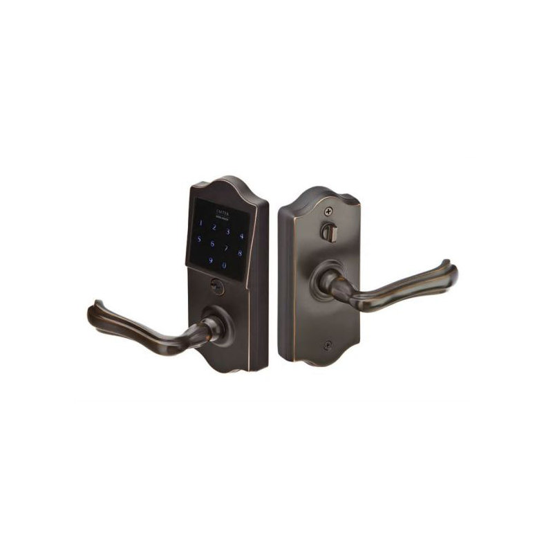 Levier de porte à clé avec rosette Wembley, Bronze huilé, Gauche