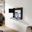 Armoire de bureau 23,62 "moderne murale noire / blanche-892681269