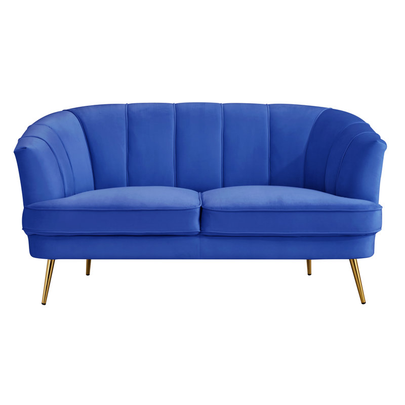 Causeuse 62,2 po, Bleu velours