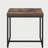 Weathered oak and black rectangular side table
