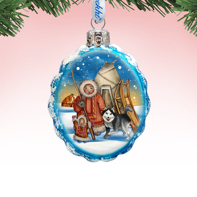 3'' Glass Holiday Shaped Ornament