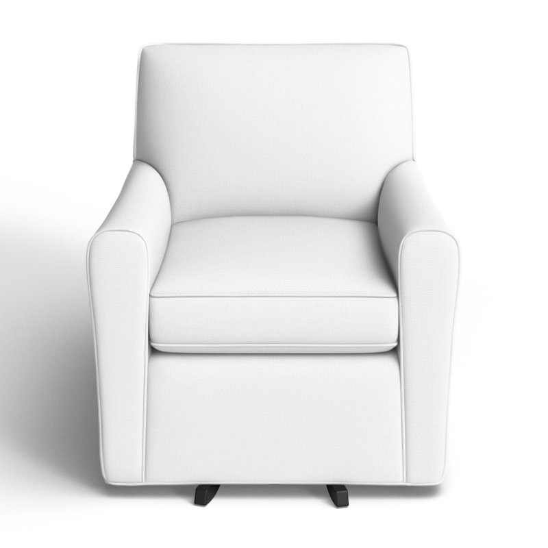 Mikeno Upholstered Swivel Armchair, Ida White