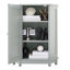 Élégante armoire de salle de bain grise