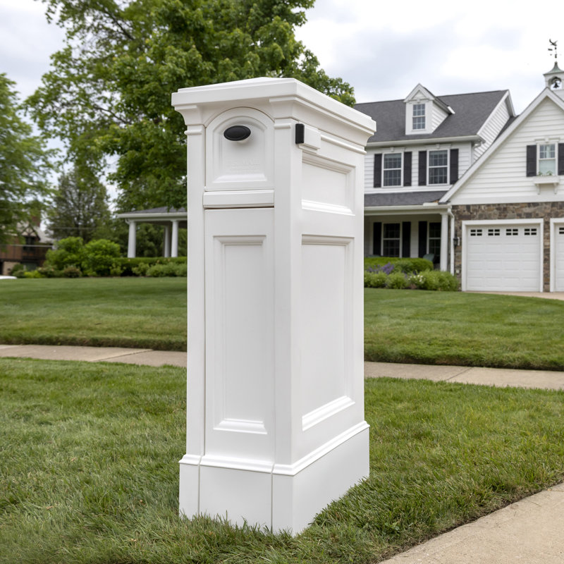 Atherton Reserve White Lockable Plastic Storage Mailbox