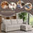 Convertible Upholstered Sectional Sofa With Pull-Out Chaise-1404881932