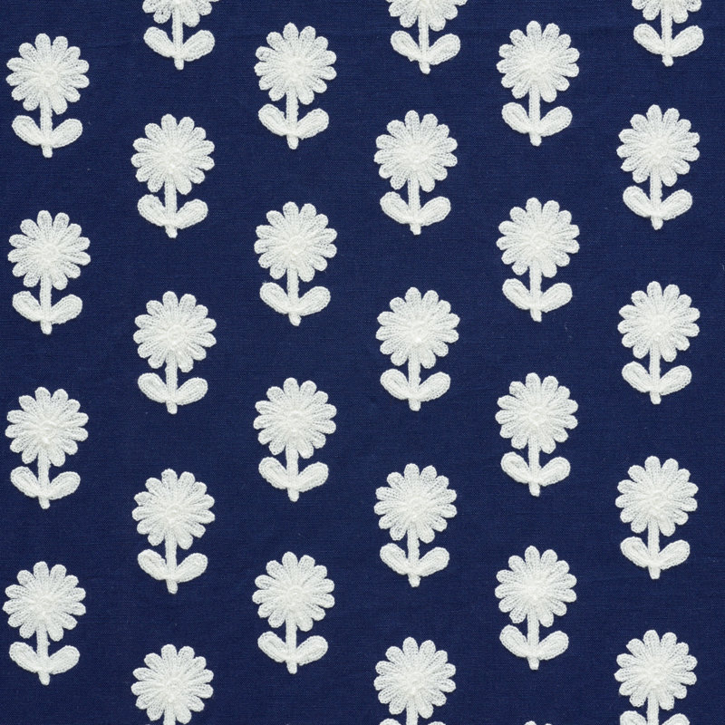 Paley Embroidery Fabric, Blue