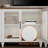 Scarlett 2 Piece Office Set, 56" Executive Desk & Cabinet With Glass Door, White