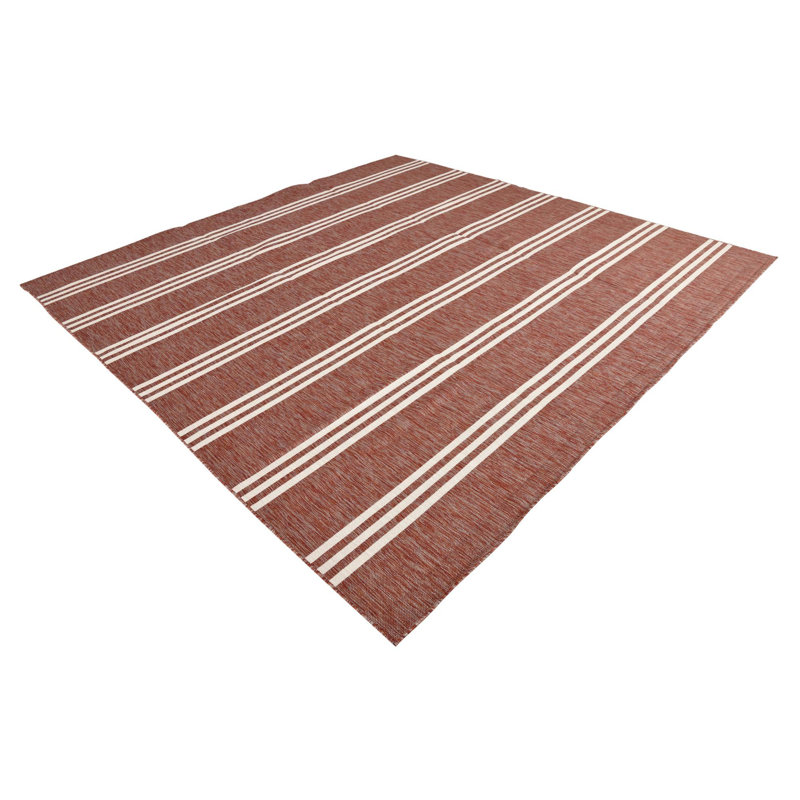 Tapis d'extérieur couleur rouille, Carré 10 pi 8 po