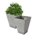 Cara Composite Square Pot Planter Set