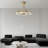 30" Modern Gold Dimmable Caged Chandelier Ceiling Fan with LED Lights and Remote Control