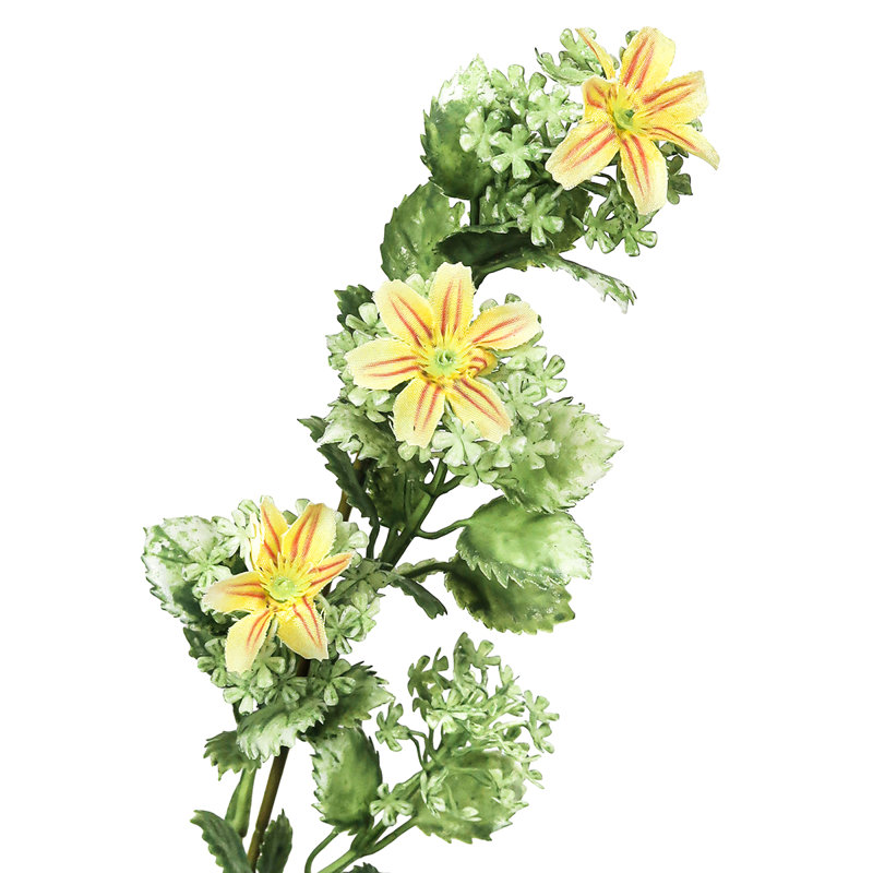 Bouquet de tiges de fleurs artificielles, Jaune