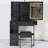 29.2" Small Size Left Drawer Desktop Vanity Table + Cushioned Stool-464064066