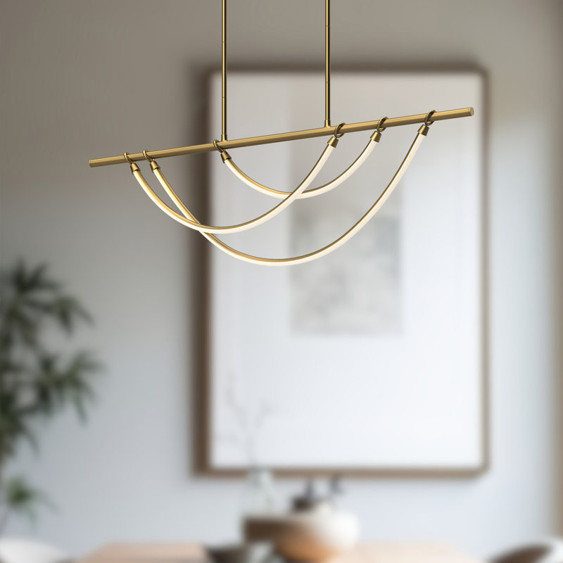Aryas 3 - Light LED Pendant, 62.25" H x 48" W x 1.75" D