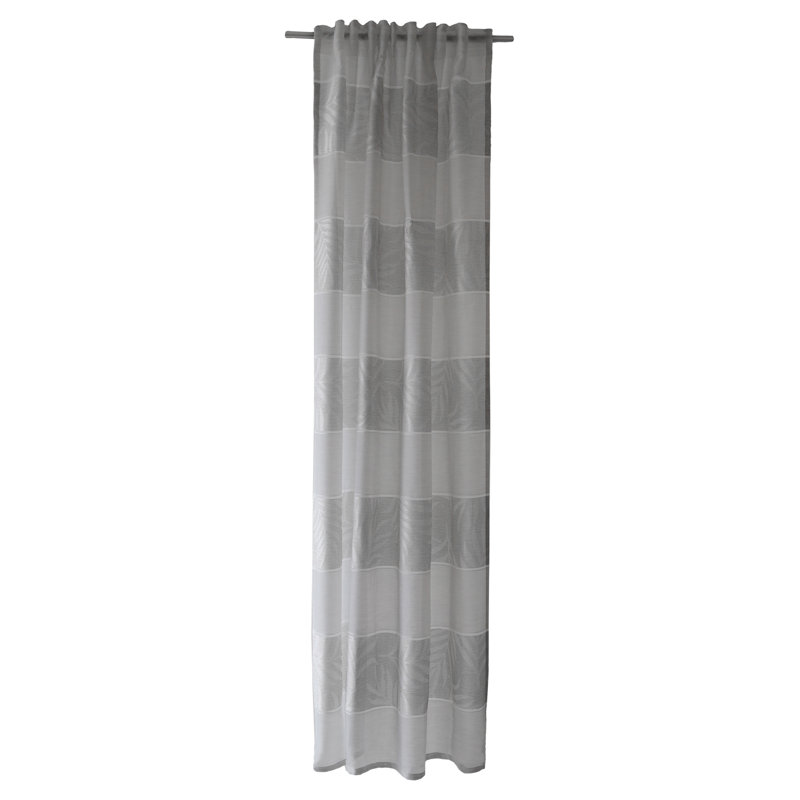 Manton Gusset Semi Sheer Curtains, Matt brushed nickel