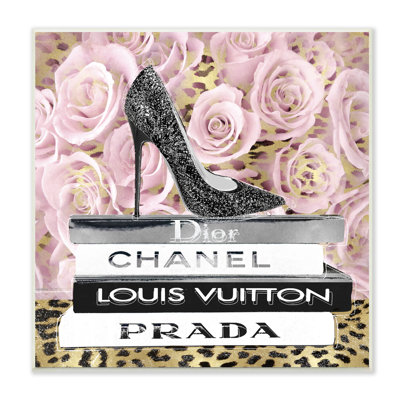 «Glam High Heel Shoe Fashion Stack Cheetah Wall Art» par Madeline Blake