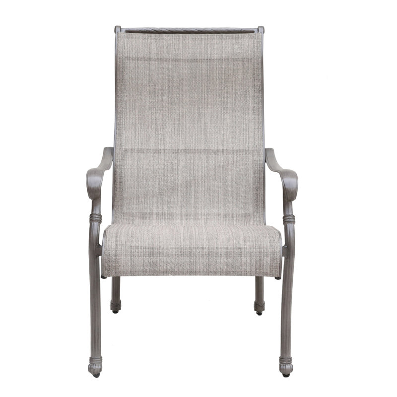 Chaises de salle à manger d'extérieur toutes saisons en toile, ensemble de 2