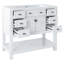 Meuble-lavabo moderne avec lavabo supérieur, 2 portes à fermeture douce et 6 tiroirs-307582065