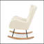 Chaise berçante, fauteuil oscillant rembourré Teddy