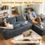 Aucun assemblage requis 3 pièces Canapé modulaire rembourré à compression avec chaise longue Cloud-741343013-741323358