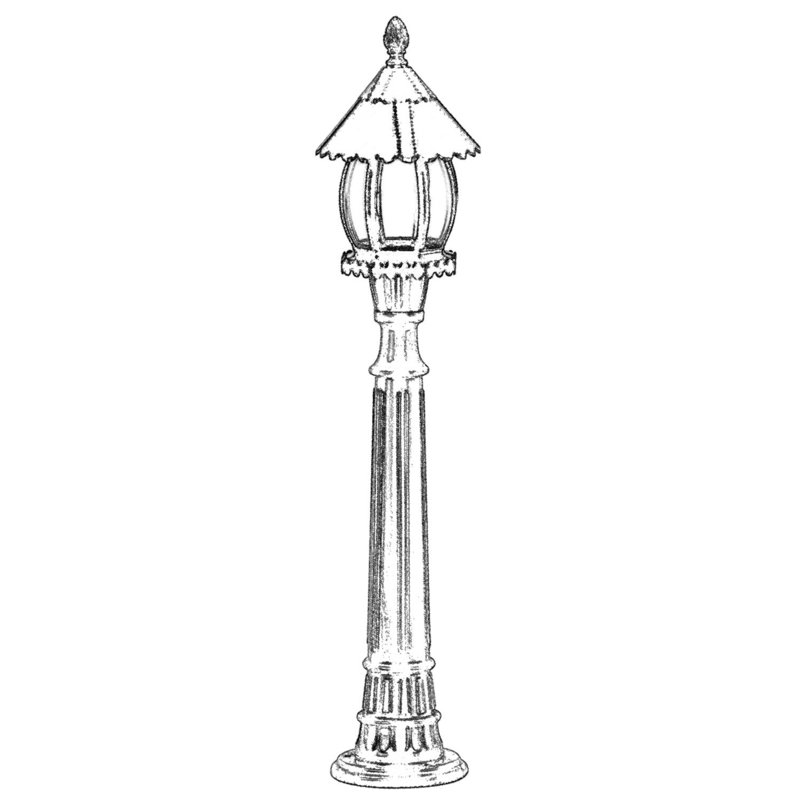 Aarjan Frosted Lamp Post (Full)