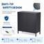 Buffet de rangement verrouillable à 2 portes en acier avec tablette réglable, meuble métallique étanche et résistant à la rouille pour entrée, salon et salle de bain
