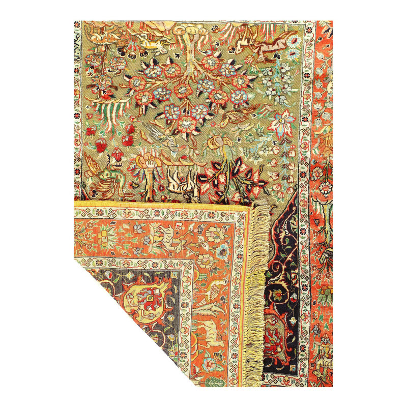 Meikel Oriental Area Rug in Gold
