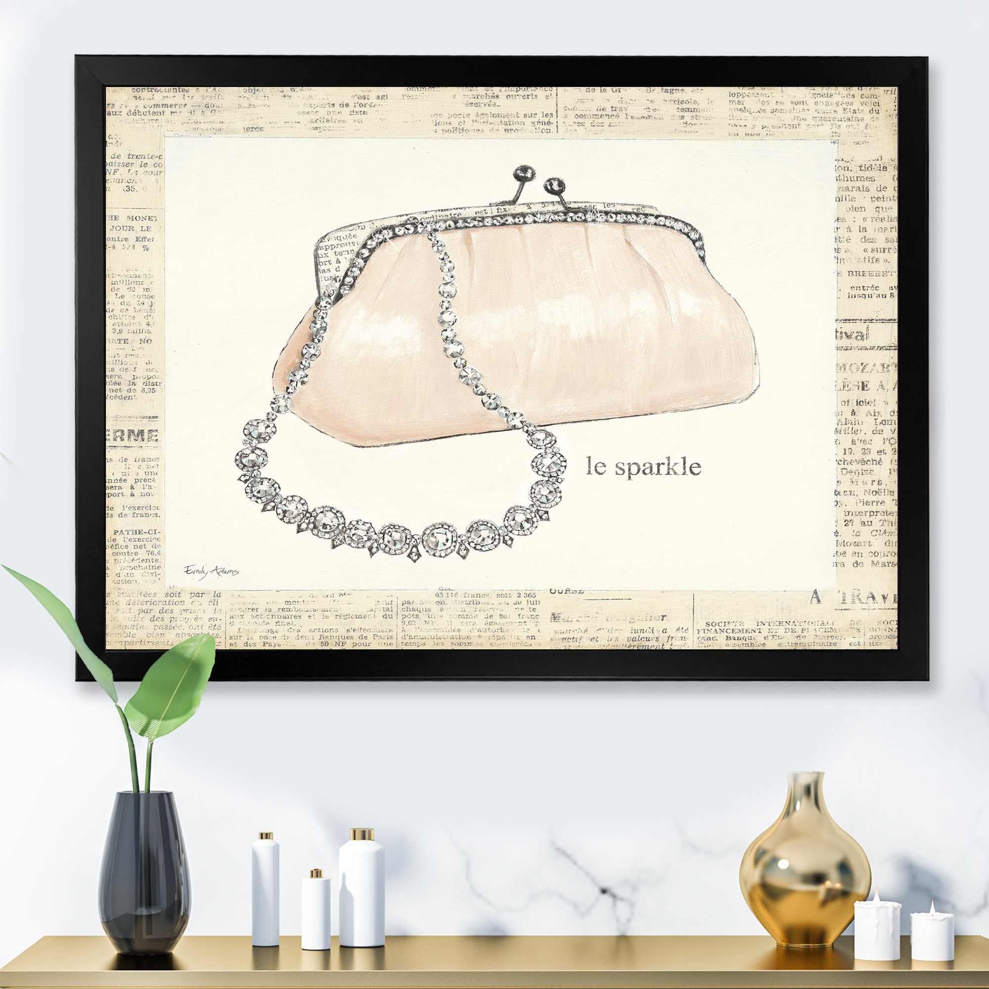 East Urban Home Chic Galm Closet II - Picture Frame Print on Canvas ...