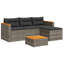  Ensemble de canapé de jardin gris et brun-542398941