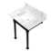 Monarch Marble Rectangular Console Bathroom Sink with Overflow