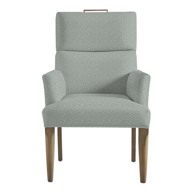 Thom Filicia Home Fabric Tight Back Arm Chair, Tuck Water, Hampton