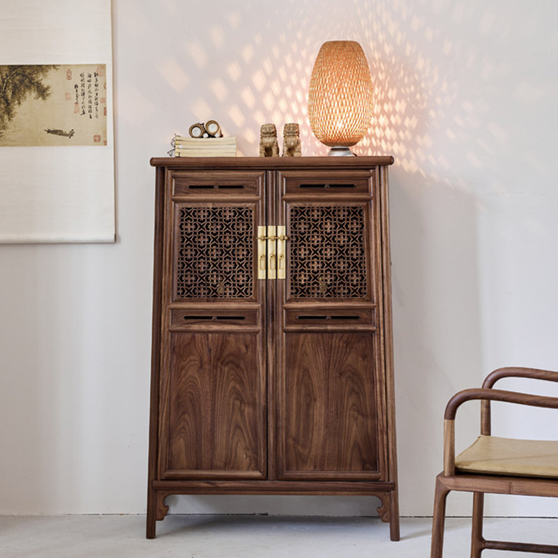 Nouveau meuble d'appoint évidé de style chinois