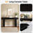 63" Narrow Rustic Sofa Table and Entryway Console in Deep Wood Grain-487469936