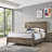 Upholstered Panel Bed Frame Contemporary Solid Wood King Size Classic Gray Bedroom Furniture
