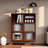 Brown Solid Wood Versatile Storage Bookcase