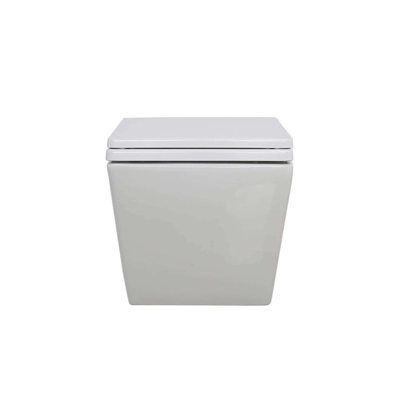 Toilettes murales rectangulaires à double chasse stormon (siège inclus)