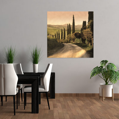 Country Lane, Toscane, paysage contemporain abstrait, art naturel