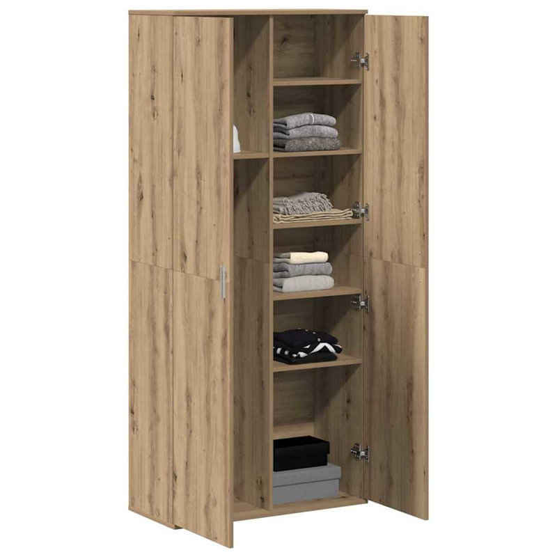 Highboard 80 X 35 X 180 Cm Engineered Wood, Artisan Oak