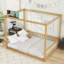 Lit en bois d'hévéa avec clôture Canopy-1596658562