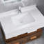 Lavabo de lavabo en céramique blanc - rectangulaire, trop-plein, insonorisant, chauffant, antirouille et sans égratignures - aucun trou de robinet apparaissant sous le comptoir, trop-plein, ouvertures de réduction pour la salle de bain