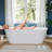59.8" X 28.7" Freestanding Soaking Acrylic Bathtub