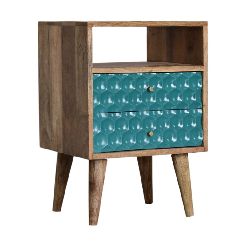 Winham 40cm W Solid Wood Bedside Table