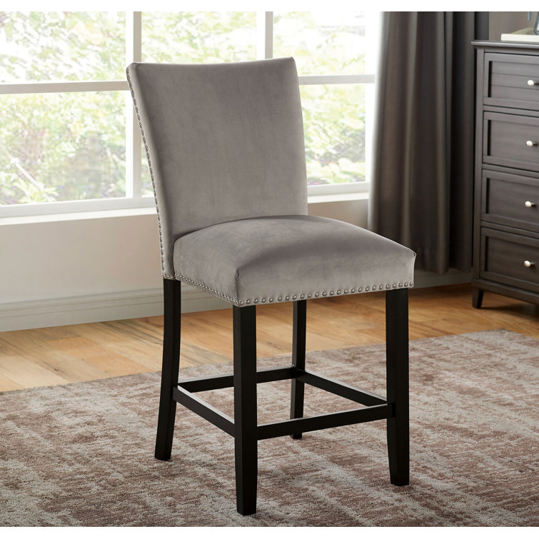 Pepperdine Upholstered Counter Stool with Solid Wood Frame