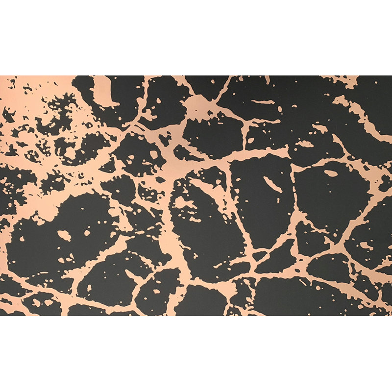 Rose Gold and Black Round Cork Placemats Set of 6